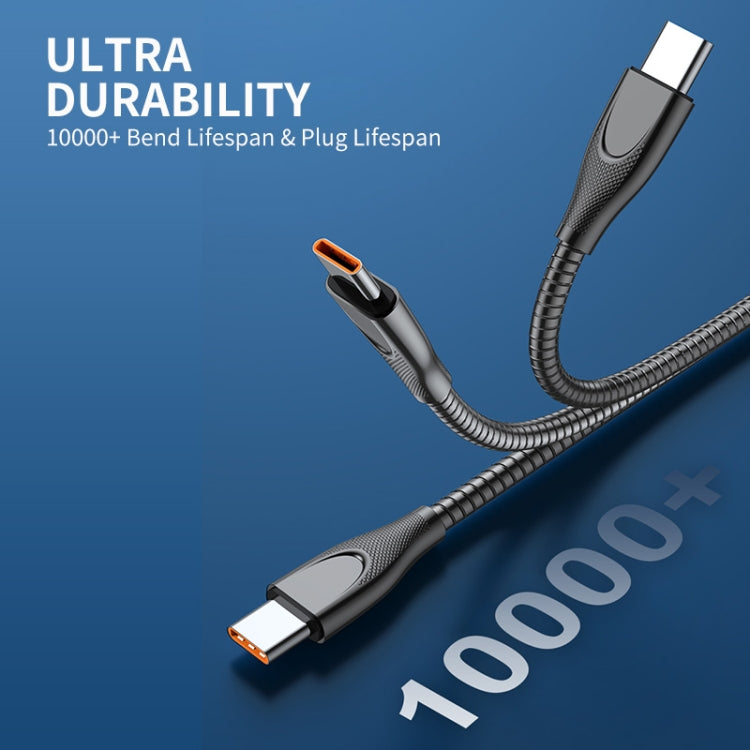 ENKAY ENK-CB131 USB to 8 Pin Carbon Steel Hose Spring 2.4A Fast Charging Data Cable, Length:2m(Silver) - free shipping - PMC Jewellery - Order now!