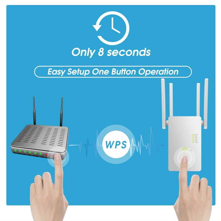 U6 5Ghz Wireless WiFi Repeater 1200Mbps Router Wifi Booster 2.4G Long Range Extender(US Plug) - free shipping - PMC Jewellery - Order now!
