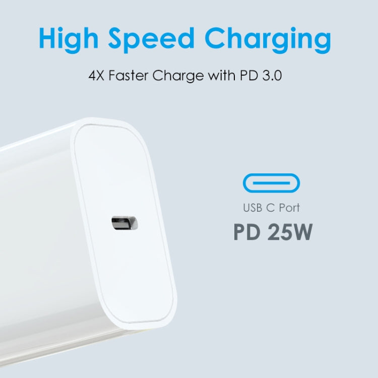 NORTHJO NOPD2501 PD 25W USB-C / Type-C Single Port Fast Charger, Plug Type:AU Plug(White) - free shipping - PMC Jewellery - Order now!