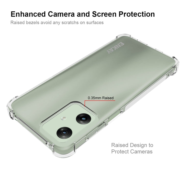 For Motorola Moto G Play 4G 2024 ENKAY Hat-Prince Transparent TPU Shockproof Phone Case - free shipping - PMC Jewellery - Order now!