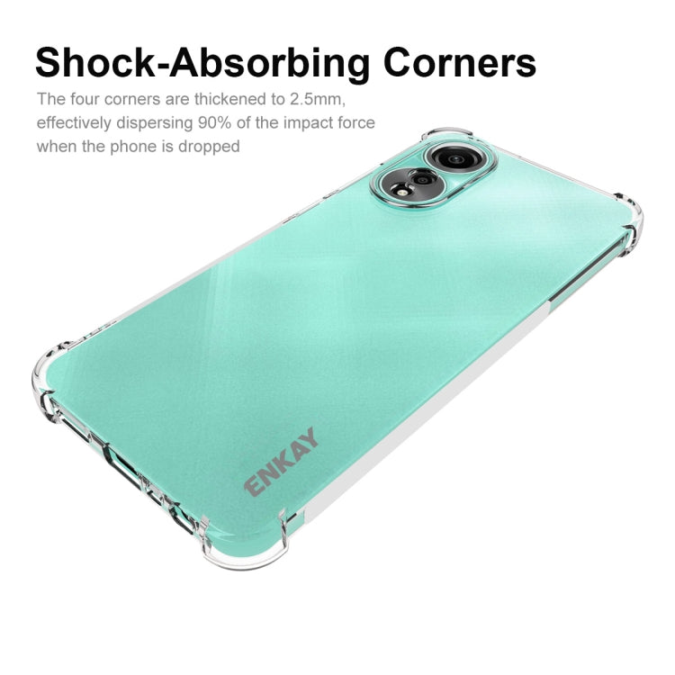 For OPPO A78 4G ENKAY Clear TPU Shockproof Anti-slip Phone Case - OPPO Cases by ENKAY | Online Shopping South Africa | PMC TechLife