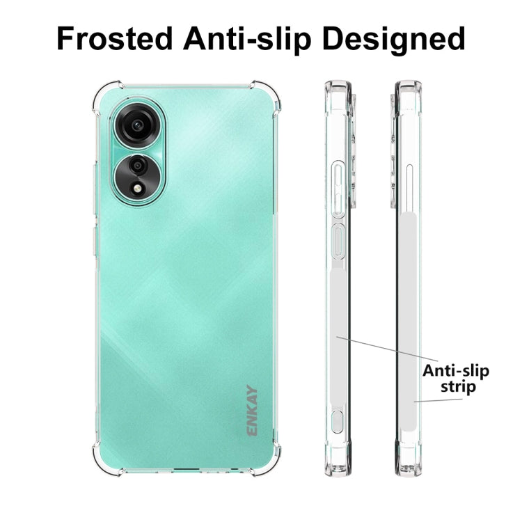 For OPPO A78 4G ENKAY Clear TPU Shockproof Anti-slip Phone Case - OPPO Cases by ENKAY | Online Shopping South Africa | PMC TechLife