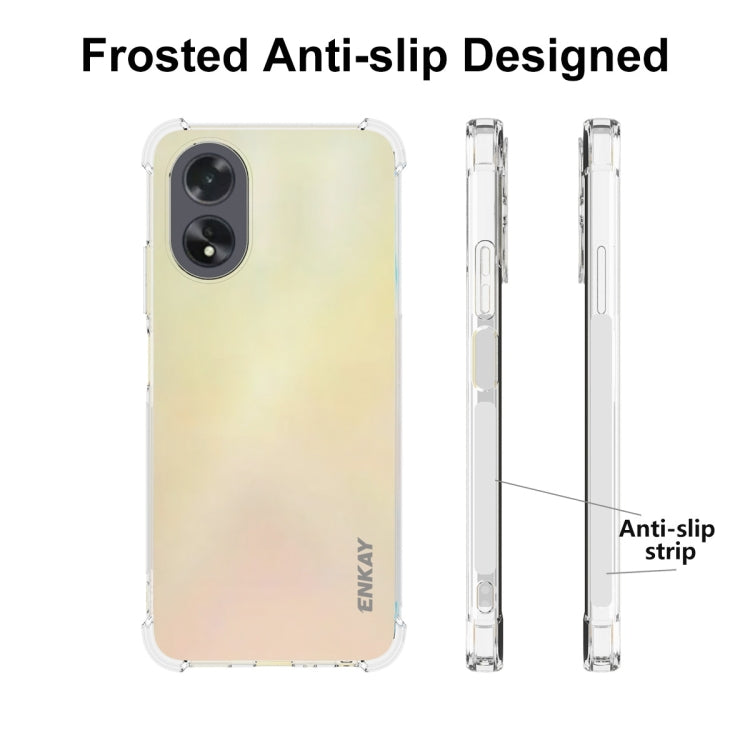 For OPPO A18 4G / A38 4G ENKAY Clear TPU Shockproof Anti-slip Phone Case - A18 Cases by ENKAY | Online Shopping South Africa | PMC TechLife | Buy Now Pay Later Mobicred