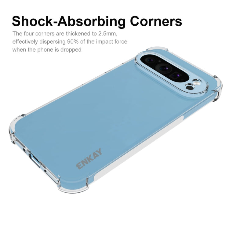 For Google Pixel 9 ENKAY Hat-Prince Transparent TPU Shockproof Phone Case - Google Cases by ENKAY | Online Shopping South Africa | PMC TechLife | Buy Now Pay Later Mobicred