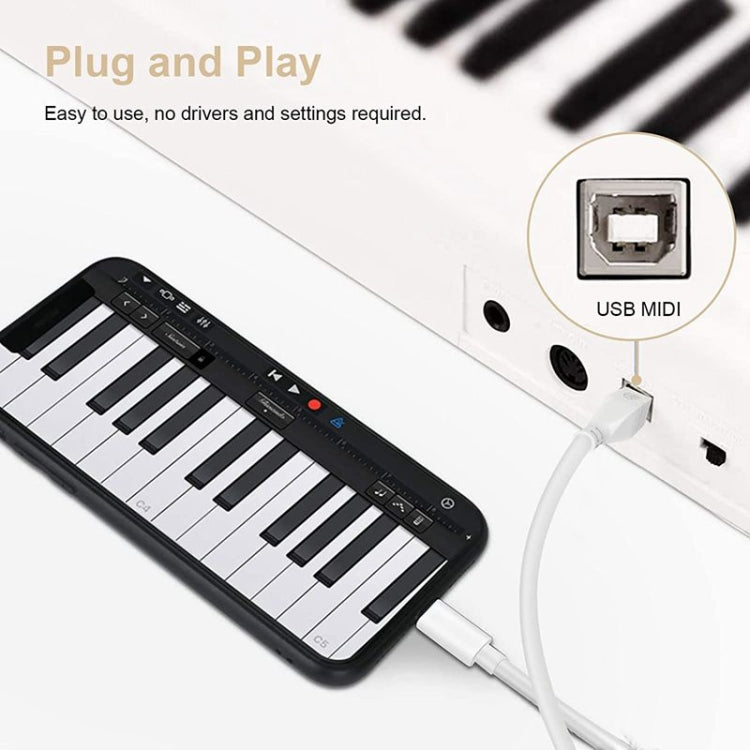 1m 8 Pin to USB + MIDI Electronic Music Instrument & OTG & Charging Multifunctional Cable Compatible with above iOS 10.3.2 - Video & Audio Cable by PMC TechLife | Online Shopping South Africa | PMC TechLife