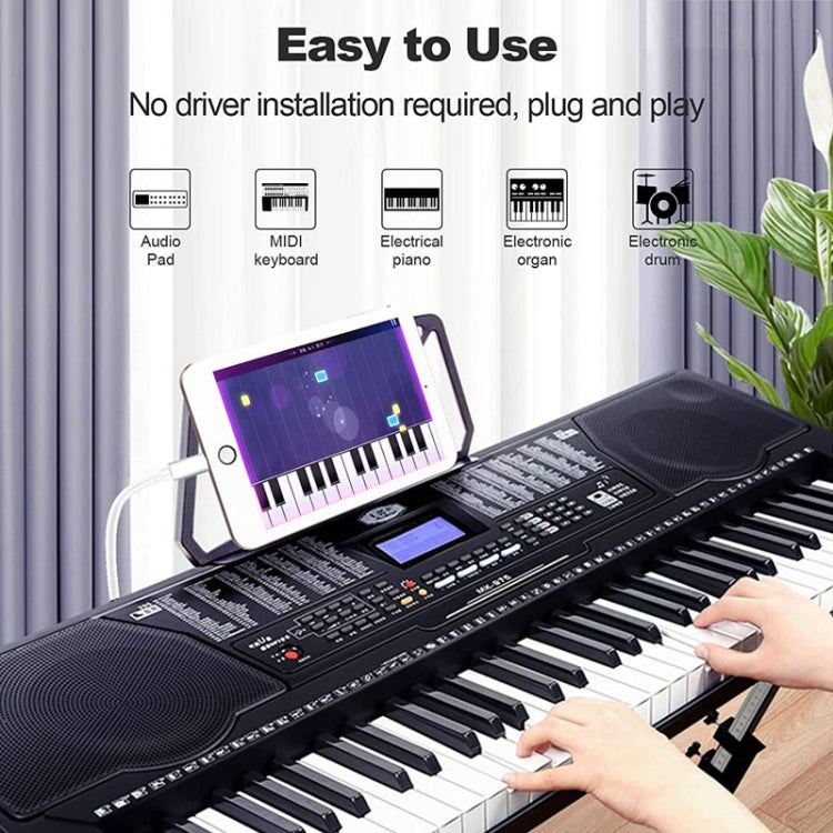 1m 8 Pin to USB + MIDI Electronic Music Instrument & OTG & Charging Multifunctional Cable Compatible with above iOS 10.3.2 - Video & Audio Cable by PMC TechLife | Online Shopping South Africa | PMC TechLife