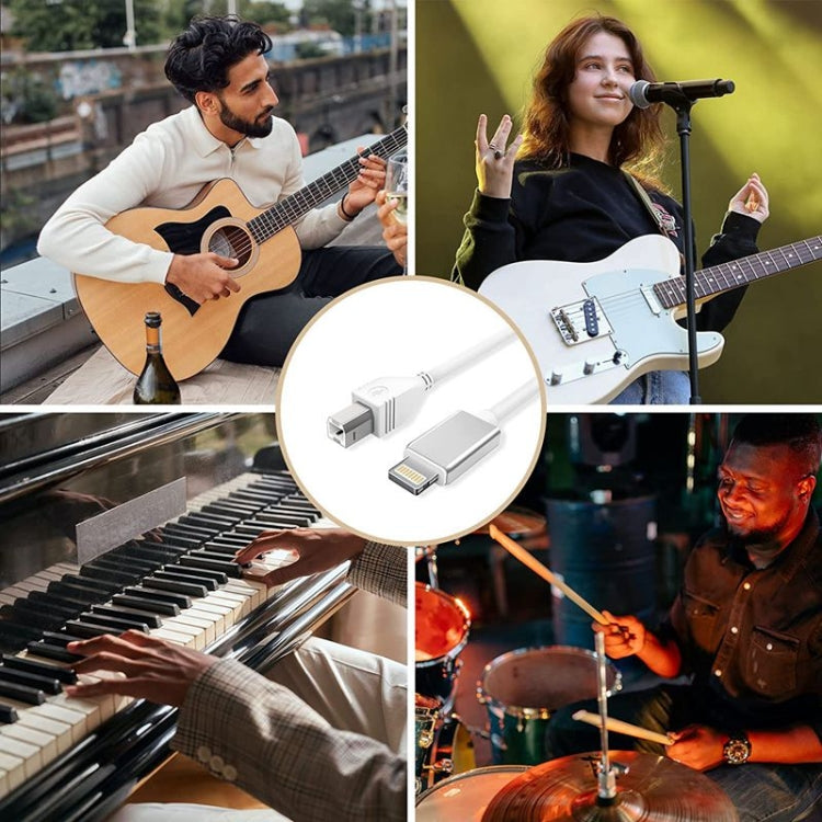 1m 8 Pin to USB + MIDI Electronic Music Instrument & OTG & Charging Multifunctional Cable Compatible with above iOS 10.3.2 - Video & Audio Cable by PMC TechLife | Online Shopping South Africa | PMC TechLife