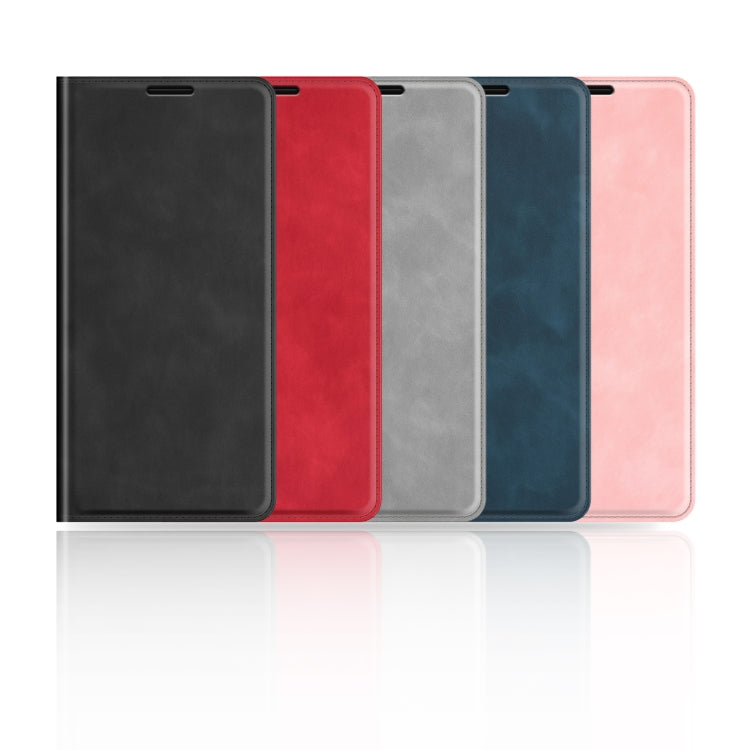 For TCL 40 SE Retro-skin  Magnetic Suction Leather Phone Case(Black) - More Brand by PMC TechLife | Online Shopping South Africa | PMC TechLife | Buy Now Pay Later Mobicred