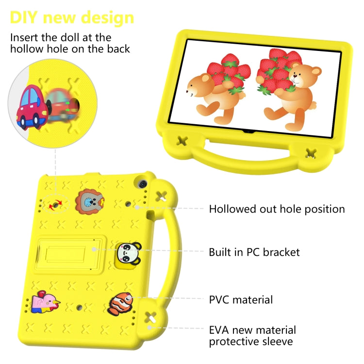 For Walmart Onn 10.1 2022 / 100071485 Handle Kickstand Children EVA Shockproof PC Tablet Case(Yellow) - Others by PMC TechLife | Online Shopping South Africa | PMC TechLife | Buy Now Pay Later Mobicred