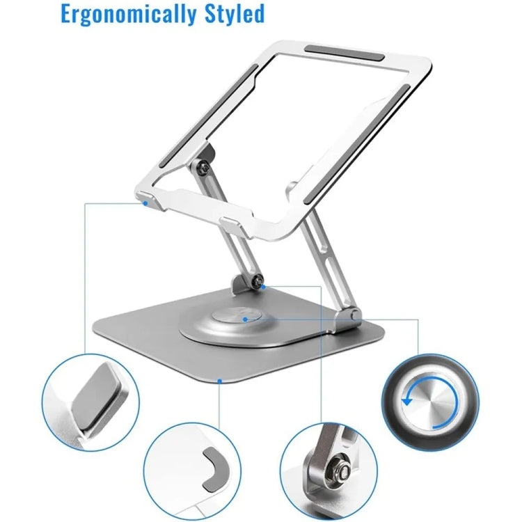 D147 Foldable 360 Degree Rotating Laptop Lifting Bracket Aluminum Alloy Notebook Desktop Stand(Black) - Laptop Stand by PMC Jewellery | Online Shopping South Africa | PMC Jewellery | Buy Now Pay Later Mobicred