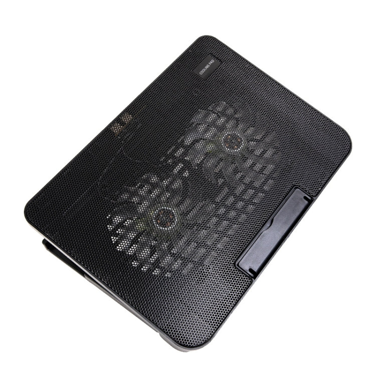 N99 USB Dual Fan Hollow Carved Design Heat Dissipation Laptop Cooling Pad(Black) - Cooling Pads by PMC Jewellery | Online Shopping South Africa | PMC Jewellery | Buy Now Pay Later Mobicred