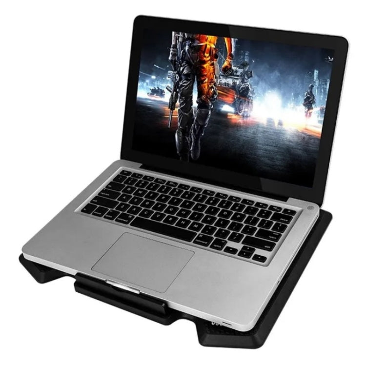 S200 Dual Silent Cooling Fan Portable Slim Notebook Cooling Pad for Laptop(Black) - Cooling Pads by PMC Jewellery | Online Shopping South Africa | PMC Jewellery | Buy Now Pay Later Mobicred
