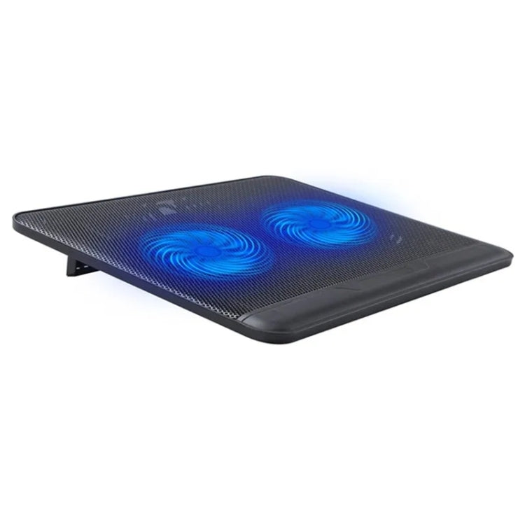 N128 Work Game Dual Fan Laptop Cooling Pad Heat Dissipation Holder with LED Light - Cooling Pads by PMC Jewellery | Online Shopping South Africa | PMC Jewellery | Buy Now Pay Later Mobicred