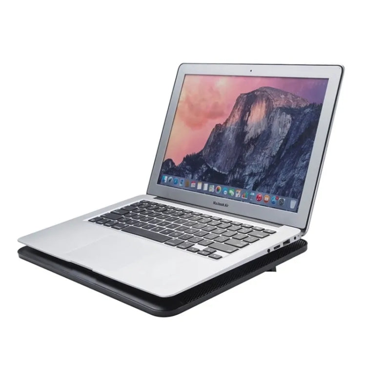 N128 Work Game Dual Fan Laptop Cooling Pad Heat Dissipation Holder with LED Light - Cooling Pads by PMC Jewellery | Online Shopping South Africa | PMC Jewellery | Buy Now Pay Later Mobicred