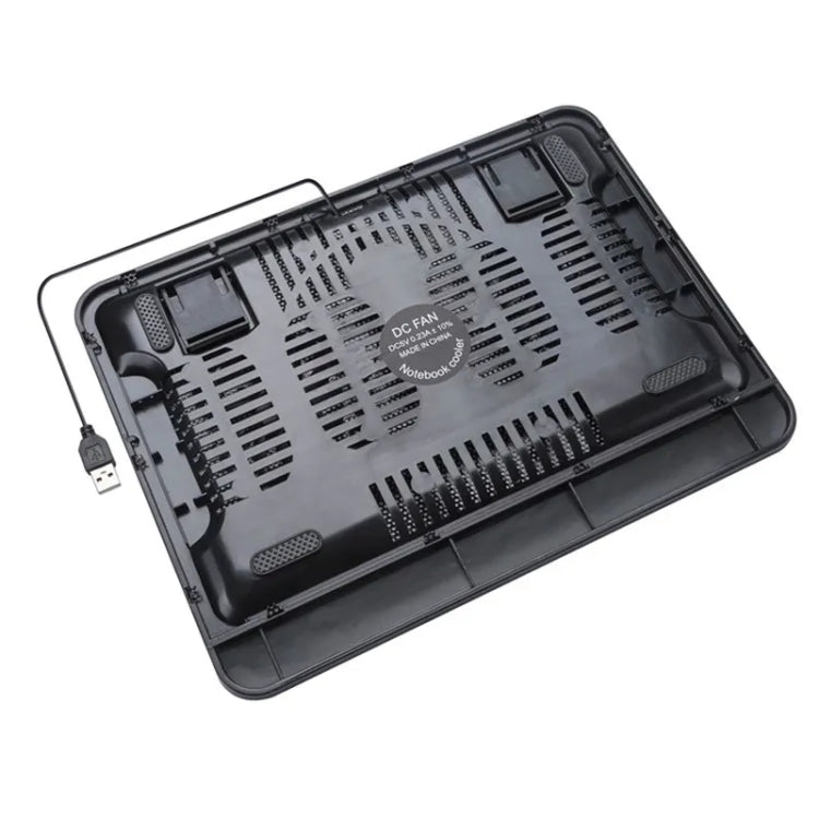 N128 Work Game Dual Fan Laptop Cooling Pad Heat Dissipation Holder with LED Light - Cooling Pads by PMC Jewellery | Online Shopping South Africa | PMC Jewellery | Buy Now Pay Later Mobicred