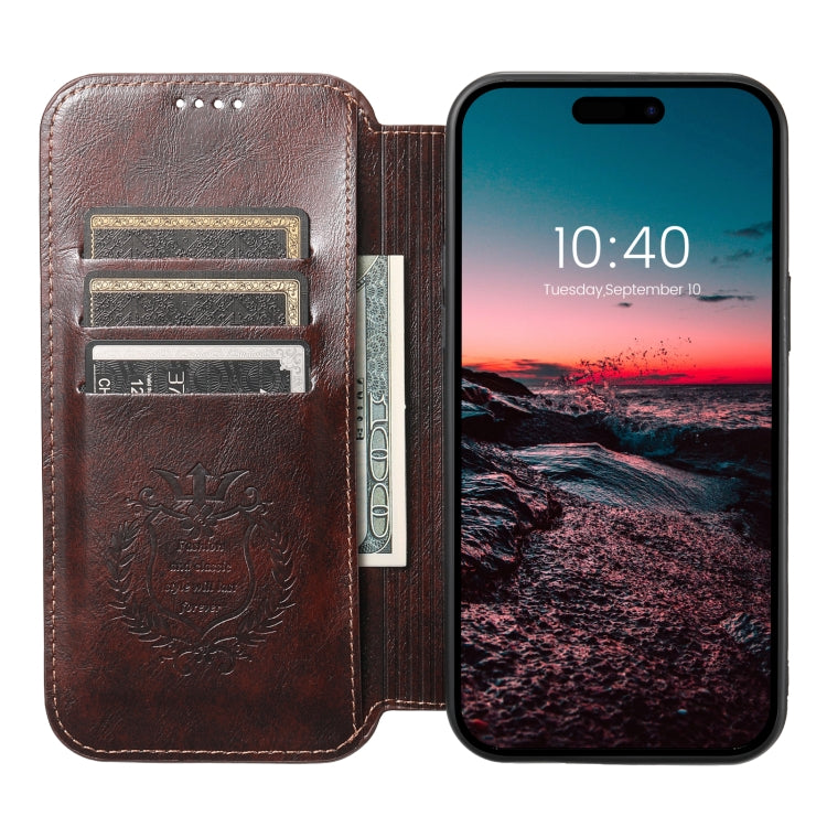 For iPhone 13 Pro Suteni J05 Leather Magnetic Magsafe Phone Case(Brown) - free shipping - PMC Jewellery - Order now!