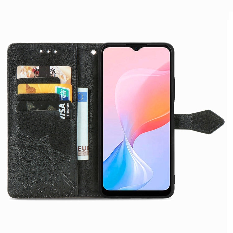 For Blackview A85 Mandala Flower Embossed Leather Phone Case(Black) - More Brand by PMC TechLife | Online Shopping South Africa | PMC TechLife | Buy Now Pay Later Mobicred
