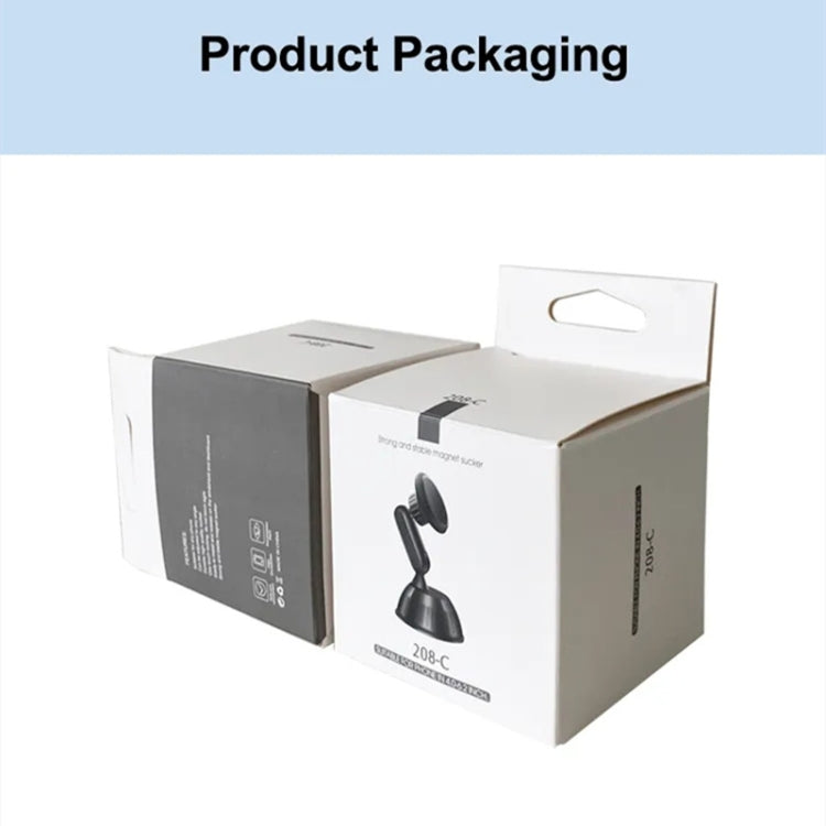 208-C Black 360 Degree Rotation Dashboard Windshield Magnetic Mobile Phone Car Holder - Car Holders by PMC TechLife | Online Shopping South Africa | PMC TechLife | Buy Now Pay Later Mobicred