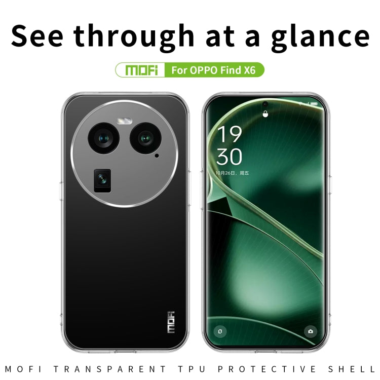 For OPPO Find X6 MOFI Ming Series Ultra-thin TPU Phone Case(Transparent) - OPPO Cases by MOFI | Online Shopping South Africa | PMC TechLife
