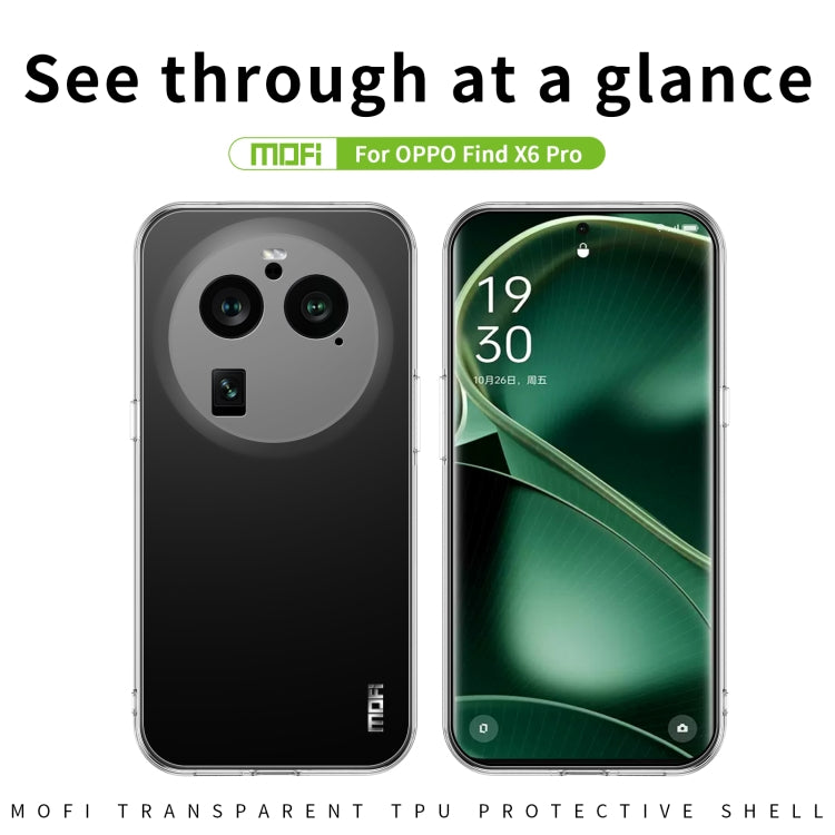 For OPPO Find X6 Pro MOFI Ming Series Ultra-thin TPU Phone Case(Transparent) - OPPO Cases by MOFI | Online Shopping South Africa | PMC TechLife