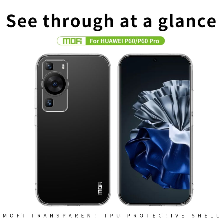 For Huawei P60 / P60 Pro MOFI Ming Series Ultra-thin TPU Phone Case(Transparent) - Huawei Cases by MOFI | Online Shopping South Africa | PMC TechLife | Buy Now Pay Later Mobicred