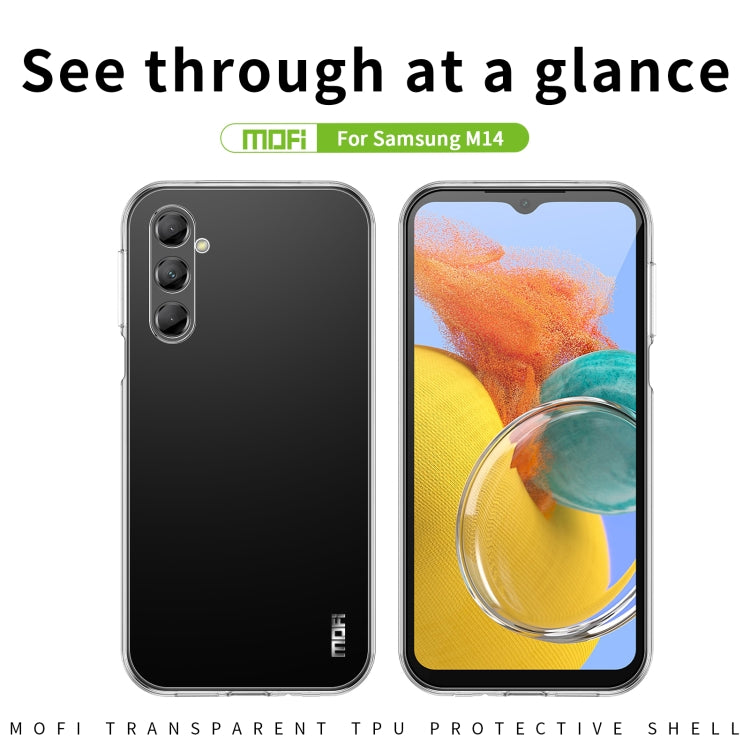 For Samsung Galaxy M14 MOFI Ming Series Ultra-thin TPU Phone Case(Transparent) - Galaxy Phone Cases by MOFI | Online Shopping South Africa | PMC TechLife