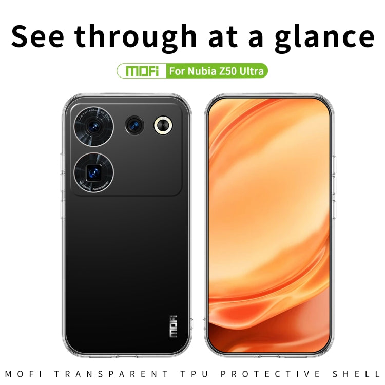 For ZTE Nubia Z50 Ultra MOFI Ming Series Ultra-thin TPU Phone Case(Transparent) - ZTE Cases by MOFI | Online Shopping South Africa | PMC TechLife | Buy Now Pay Later Mobicred