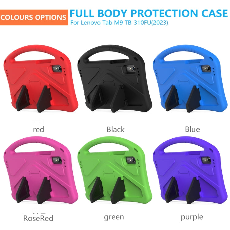 For Lenovo Tab M9 TB-310FU 2023 EVA Shockproof Tablet Case with Holder(RoseRed) - Lenovo by PMC TechLife | Online Shopping South Africa | PMC TechLife | Buy Now Pay Later Mobicred