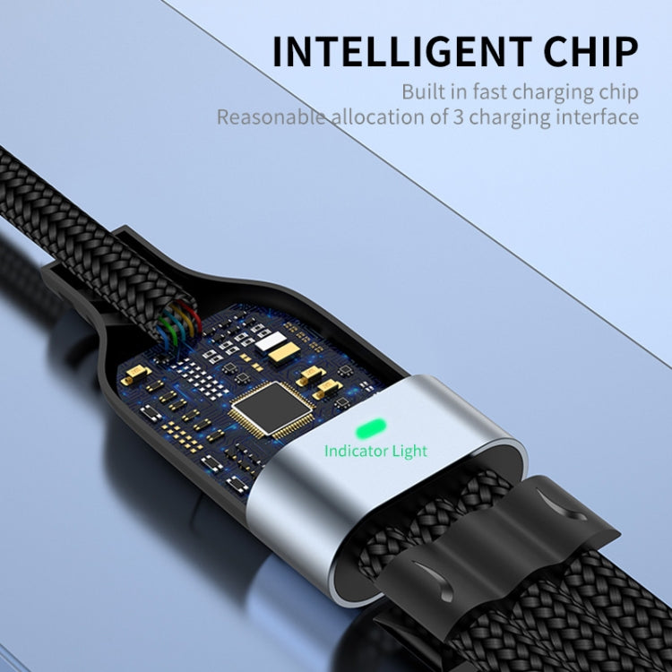 ENKAY ENK-CB135 5-in-1 65W USB-A & USB-C to 8 Pin / Type-C / Micro USB Multifunctional Charging Cable with Indicator Light, Cable Length:2m - free shipping - PMC Jewellery - Order now!