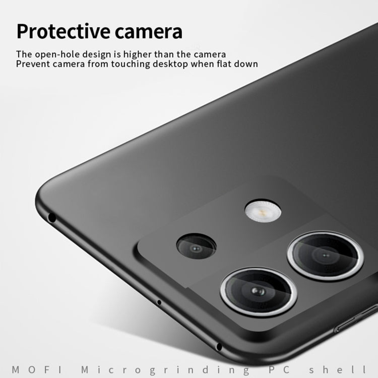 For Xiaomi Redmi Note 13 5G MOFI Micro-Frosted PC Ultra-thin Hard Phone Case(Black) - Xiaomi Cases by MOFI | Online Shopping South Africa | PMC TechLife | Buy Now Pay Later Mobicred