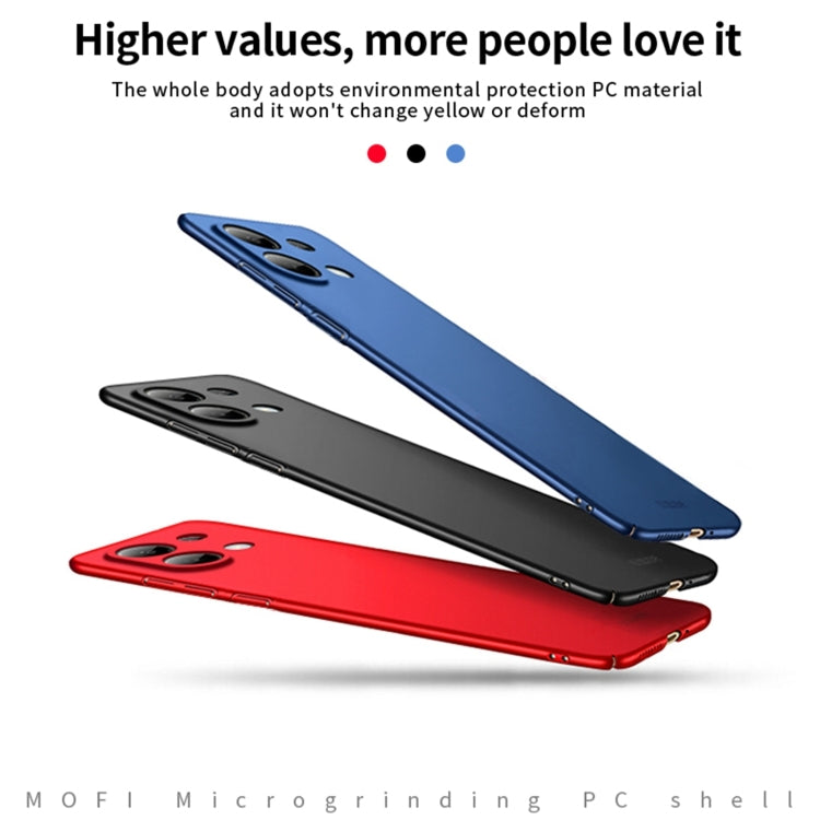 For Xiaomi Redmi Note 13 Pro 4G MOFI Micro-Frosted PC Ultra-thin Hard Phone Case(Red) - Note 13 Pro Cases by MOFI | Online Shopping South Africa | PMC TechLife