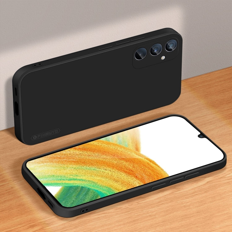 For Samsung Galaxy S24 FE 5G PINWUYO Sense Series Liquid Silicone TPU Phone Case(Black) - free shipping - PMC Jewellery - Order now!