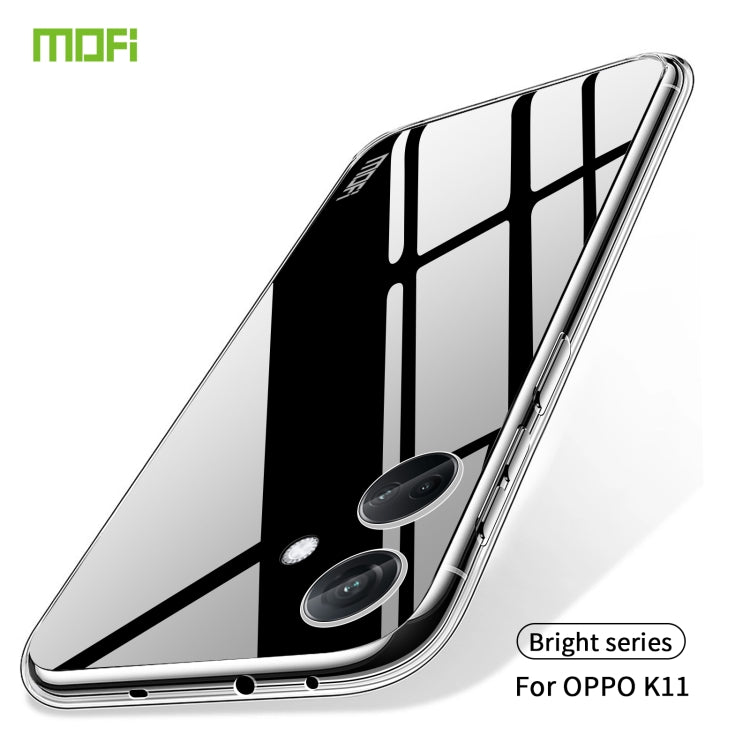 For OPPO K11 MOFI Ming Series Transparent Ultra-thin TPU Phone Case(Transparent) - OPPO Cases by MOFI | Online Shopping South Africa | PMC TechLife