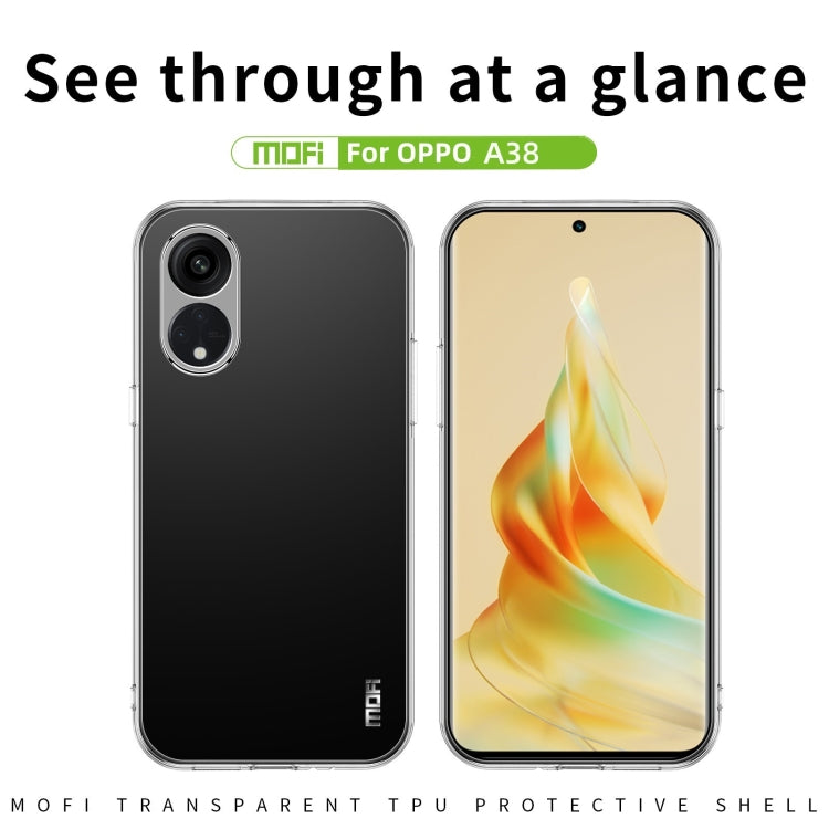 For OPPO A38 MOFI Ming Series Transparent Ultra-thin TPU Phone Case(Transparent) - A38 Cases by MOFI | Online Shopping South Africa | PMC TechLife