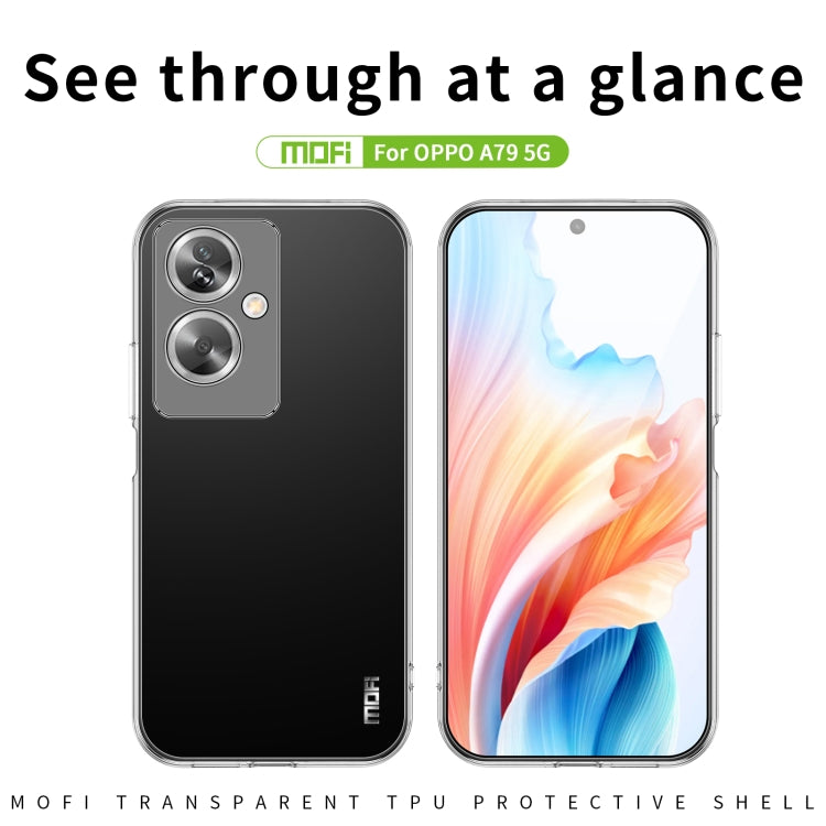 For OPPO A79 5G / A2 MOFI Ming Series Transparent Ultra-thin TPU Phone Case(Transparent) - OPPO Cases by MOFI | Online Shopping South Africa | PMC TechLife