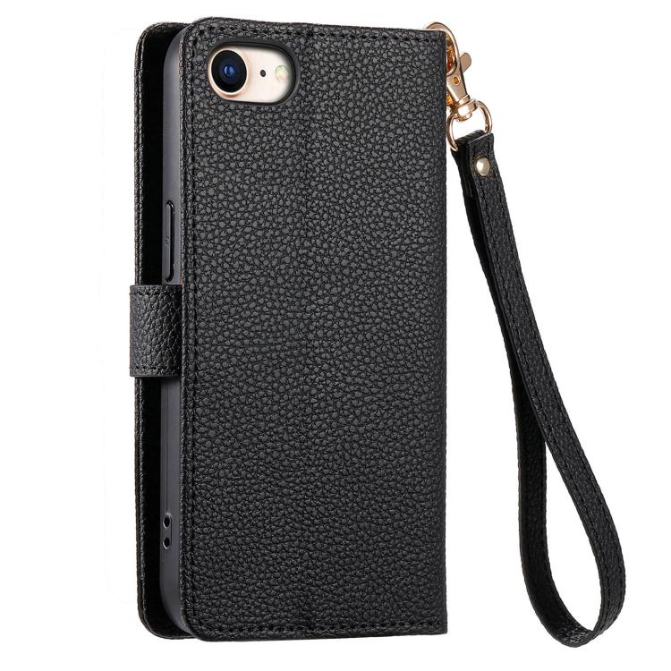 For iPhone 16e Love Zipper Lanyard Leather Phone Case(Black) - iPhone 16e Cases by PMC TechLife | Online Shopping South Africa | PMC TechLife | Buy Now Pay Later Mobicred