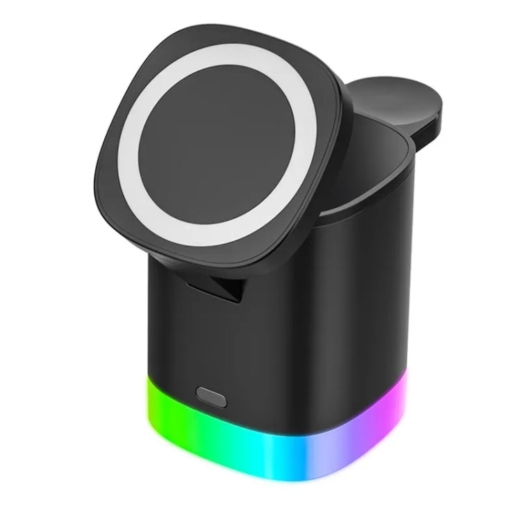 T15 3 in 1 Magnetic Magsafe Wireless Charger Folding Charging Stand For iPhone / iWatch / AirPods(Black) - free shipping - PMC Jewellery - Order now!