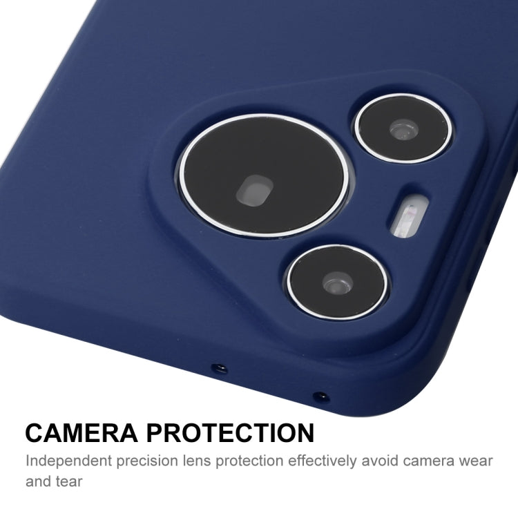 For Huawei Pura 70 ENKAY Hat-Prince Liquid Silicone Shockproof Protective Soft Case(Dark Blue) - Huawei Cases by ENKAY | Online Shopping South Africa | PMC Jewellery | Buy Now Pay Later Mobicred