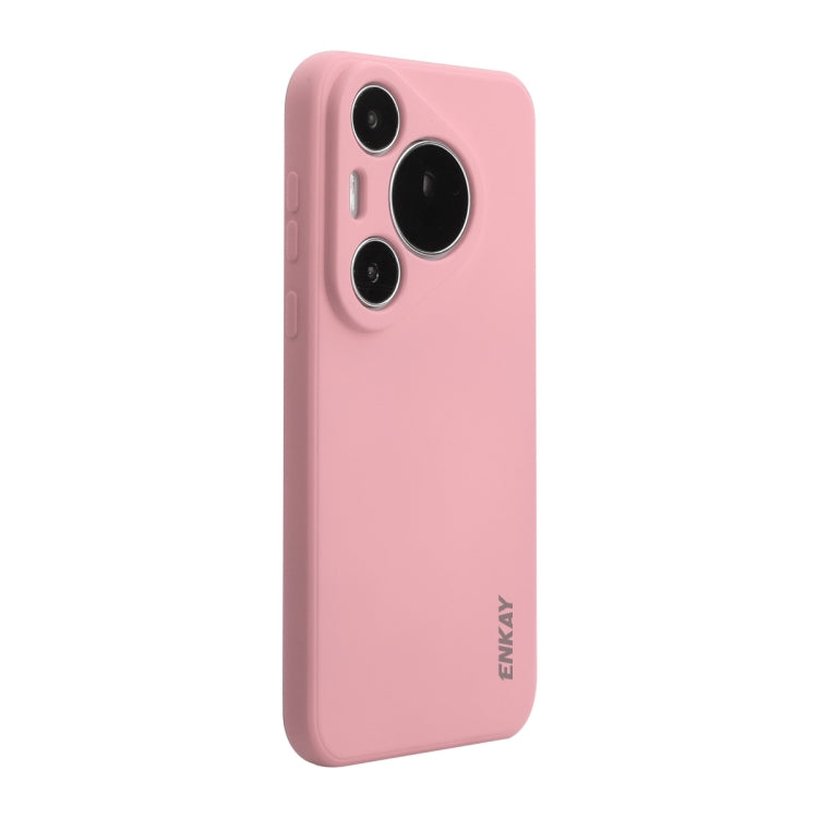For Huawei Pura 70 ENKAY Hat-Prince Liquid Silicone Shockproof Protective Soft Case(Pink) - free shipping - PMC Jewellery - Order now!