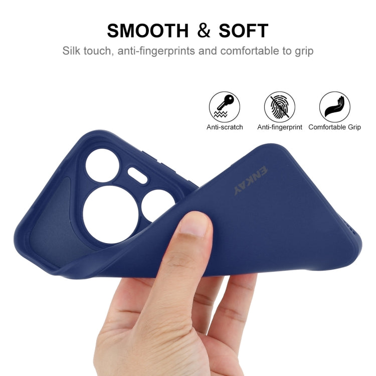 For Huawei Pura 70 ENKAY Hat-Prince Liquid Silicone Shockproof Protective Soft Case(Pink) - free shipping - PMC Jewellery - Order now!