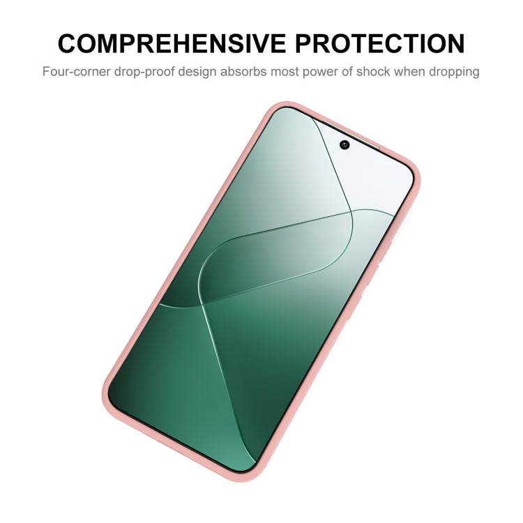 For Xiaomi 14 ENKAY Hat-Prince Liquid Silicone Shockproof Soft Phone Case(Pink) - free shipping - PMC Jewellery - Order now!