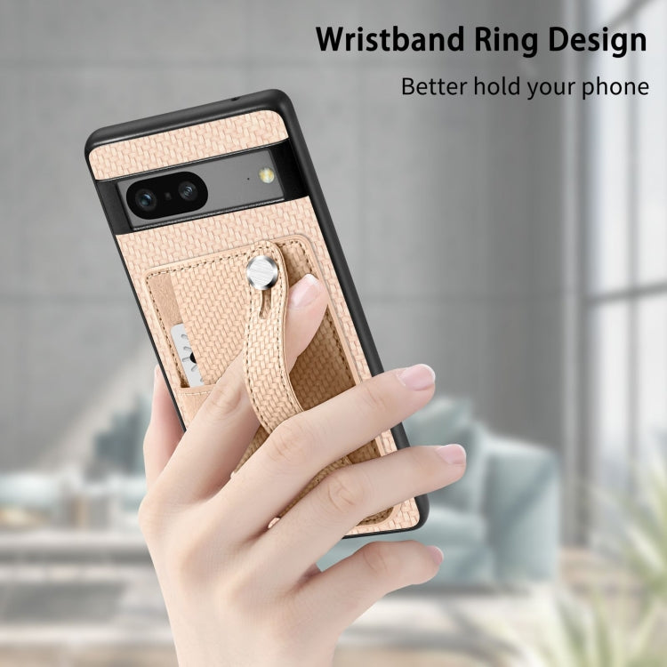 For Google Pixel 9 Wristband Kickstand Card Wallet Back Cover Phone Case with Tool Knife(Brown) - Google Cases by PMC TechLife | Online Shopping South Africa | PMC TechLife | Buy Now Pay Later Mobicred