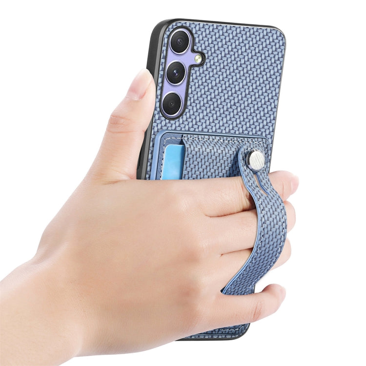 For Samsung Galaxy S25 Ultra 5G Wristband Kickstand Wallet Back Phone Case with Tool Knife(Blue) - Galaxy S25 Ultra 5G Cases by PMC TechLife | Online Shopping South Africa | PMC TechLife | Buy Now Pay Later Mobicred