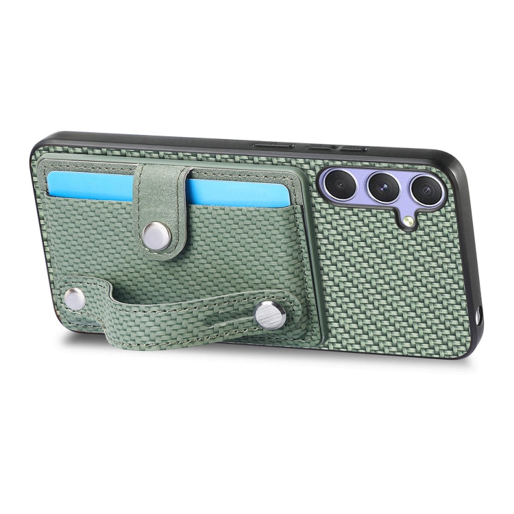 For Samsung Galaxy S25 Ultra 5G Wristband Kickstand Wallet Back Phone Case with Tool Knife(Green) - Galaxy S25 Ultra 5G Cases by PMC TechLife | Online Shopping South Africa | PMC TechLife | Buy Now Pay Later Mobicred