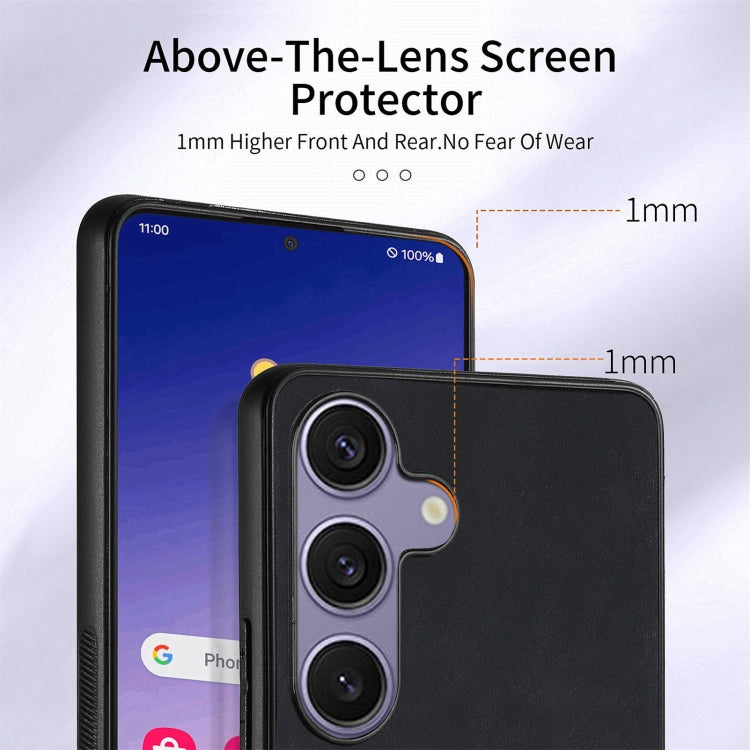 For Samsung Galaxy S25 5G Retro Skin-feel Ring Card Wallet Phone Case(Black) - Galaxy S25 5G Cases by PMC TechLife | Online Shopping South Africa | PMC TechLife | Buy Now Pay Later Mobicred