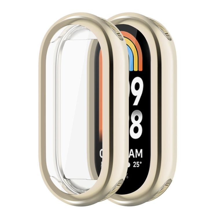 For Xiaomi Mi Band 8 ENKAY Hat-Prince Full Coverage Electroplated Soft TPU Case with Screen Protection(Golden) - Watch Cases by ENKAY | Online Shopping South Africa | PMC TechLife | Buy Now Pay Later Mobicred
