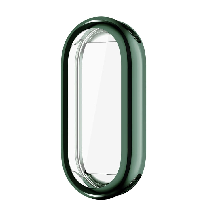For Xiaomi Mi Band 8 ENKAY Hat-Prince Full Coverage Electroplated Soft TPU Case with Screen Protection(Dark Green) - Watch Cases by ENKAY | Online Shopping South Africa | PMC TechLife | Buy Now Pay Later Mobicred