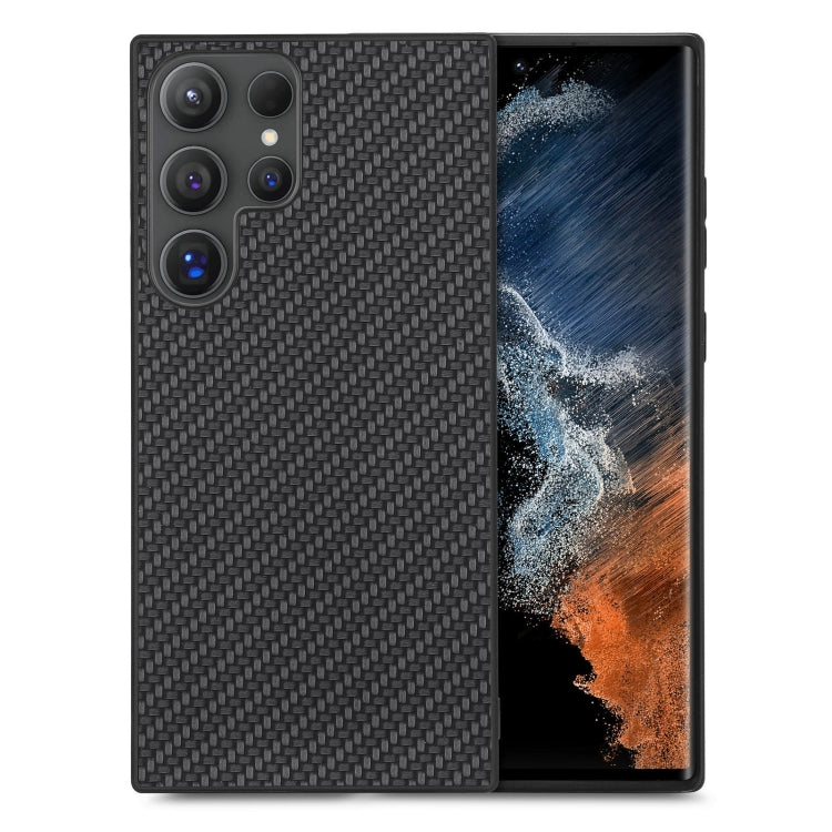 For Samsung Galaxy S25 Ultra 5G Carbon Fiber Texture Leather Back Cover Phone Case(Black) - Galaxy S25 Ultra 5G Cases by PMC Jewellery | Online Shopping South Africa | PMC Jewellery | Buy Now Pay Later Mobicred