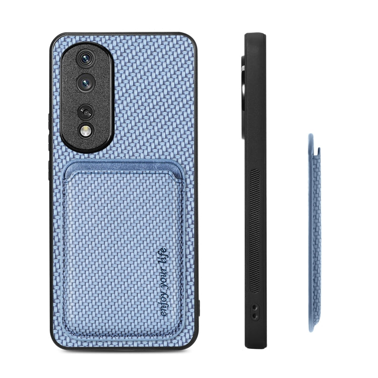 For Honor 80 Pro Carbon Fiber Leather Card Magsafe Phone Case(Blue) - free shipping - PMC TechLife - Order now!