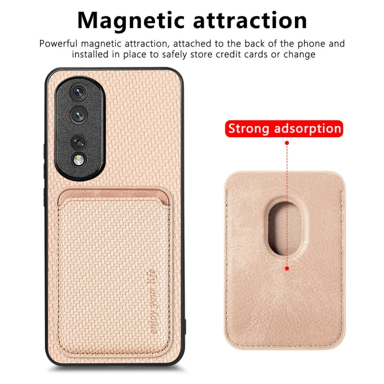 For Honor 80 Pro Carbon Fiber Leather Card Magsafe Phone Case(Khaki) - free shipping - PMC TechLife - Order now!